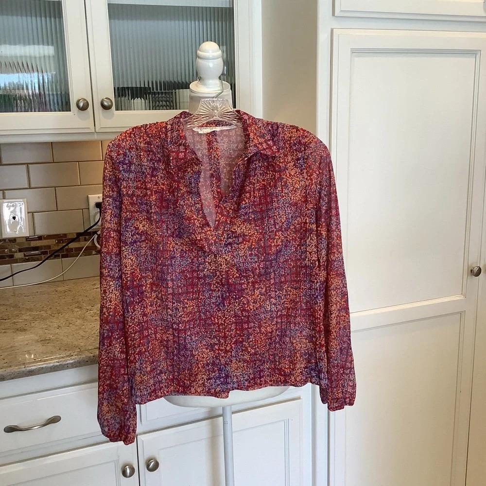 Vintage Lord & Taylor California Girl Pullover Top V-Neck Small